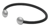 Image of Q Ray - Deluxe Series - Black and White Deluxe Cuff Bracelet (Q591)