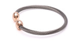 Image of Q Ray - Deluxe Series - Rose-Gold-Plated Combo Deluxe Cuff Bracelet (Q571)