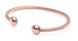 Image of Q Ray - Deluxe Series - Rose-Gold-Plated Deluxe Cuff Bracelet (Q581)