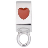 Image of Rembrandt Red Enamel Heart CharmDrop (Choose Metal)