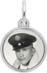 Image of Rembrandt Round Circle PhotoArt Charm (Choose Metal) FLFCBL3BC8