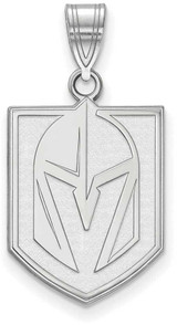 Image of Rhodium-plated Sterling Silver NHL LogoArt Vegas Golden Knights Large Pendant
