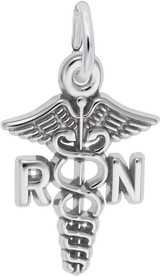 Image of RN Caduceus Charm (Choose Metal) by Rembrandt