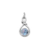 Roman Glass Knot Style Pendant 925 Sterling Silver