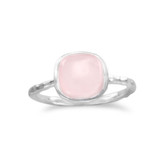 Image of Rose Quartz Stackable Ring 925 Sterling Silver