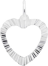 Image of Ruffled Heart Charm (Choose Metal) by Rembrandt