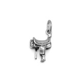 Image of Saddle Charm 925 Sterling Silver
