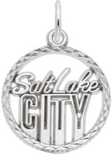 Image of Salt Lake City Faceted Charm (Choose Metal) by Rembrandt