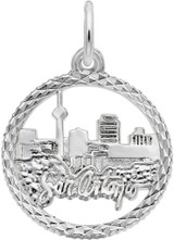Image of San Antonio Skyline Charm (Choose Metal) by Rembrandt