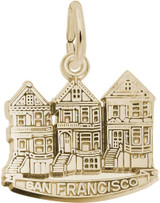 Image of San Francisco Victorian Houses Charm (Choose Metal) by Rembrandt