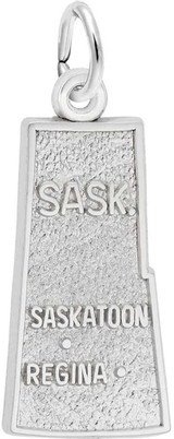 Image of Saskatchewan Map Charm (Choose Metal) by Rembrandt