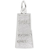 Image of Saskatchewan Map Charm (Choose Metal) by Rembrandt