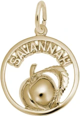 Image of Savannah Peach Open Charm (Choose Metal) by Rembrandt