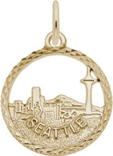 Image of Seattle Skyline Open Charm (Choose Metal) by Rembrandt