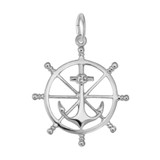 Image of Ship Wheel Charm (Choose Metal) by Rembrandt