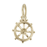 Image of Ships Wheel Charm (Choose Metal) by Rembrandt