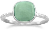 Image of Simulated Turquoise Stackable Ring 925 Sterling Silver