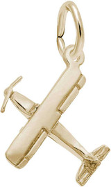 Image of Single Engine Plane Charm (Choose Metal) by Rembrandt