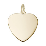 Image of Small Classic Heart Charm (Choose Metal) by Rembrandt