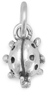Image of Small Ladybug Charm 925 Sterling Silver