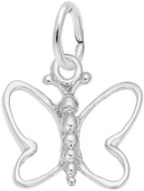 Image of Small Open Wings Butterfly Charm (Choose Metal) by Rembrandt