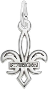 Image of Small Quebec Fleur De Lis Charm (Choose Metal) by Rembrandt
