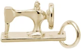 Image of Small Sewing Machine Charm (Choose Metal) by Rembrandt