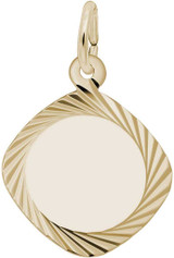 Image of Small Square Faceted Charm (Choose Metal) by Rembrandt