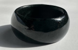 Natural Untreated Solid Black Nephrite Jade 10mm Band Ring