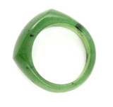 Image of Solid Nephrite Jade Saddle Top Ring (R053)