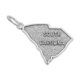 Image of South Carolina Map Charm (Choose Metal) by Rembrandt