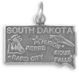 Image of South Dakota State Charm 925 Sterling Silver