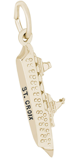 St. Croix Cruise Ship Charm (Choose Metal) by Rembrandt