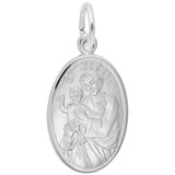 Image of St. Joseph Oval Charm (Choose Metal) by Rembrandt