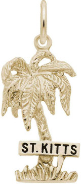 Image of St. Kitts Palm Tree Charm (Choose Metal) by Rembrandt