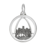 Image of St. Louis Skyline Faceted Charm (Choose Metal) by Rembrandt