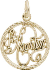 Image of St. Maarten Faceted Charm (Choose Metal) by Rembrandt
