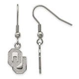 Image of Stainless Steel LogoArt The University of Oklahoma Dangle Earrings