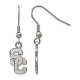 Image of Stainless Steel LogoArt University of Southern California Dangle Earrings