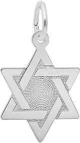 Image of Star of David w/ Brocade Center Charm (Choose Metal) by Rembrandt