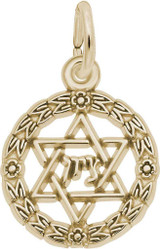Image of Star Of David Wreath Charm (Choose Metal) by Rembrandt
