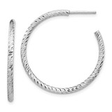 Image of 30mm Sterling Radiant Essence Shiny-Cut Post Dangle Earrings QLE1268