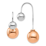 Image of 29mm Sterling Silver & Pink Dangle Earrings