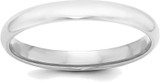 Image of Sterling Silver 3mm Half-Round Band Ring