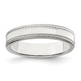 Image of Sterling Silver 4mm Design Edge Band Ring