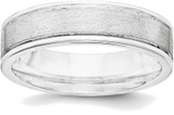 Image of Sterling Silver 6mm Brushed Fancy Band Ring QWB119B