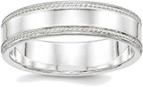 Image of Sterling Silver 6mm Design Edge Band Ring