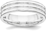 Image of Sterling Silver 6mm Polished Fancy Band Ring QWB108
