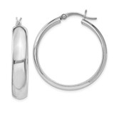 Image of 26mm Sterling Silver 6mm Polished Hoop Earrings