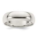 Image of Sterling Silver 7mm Half-Round Band Ring